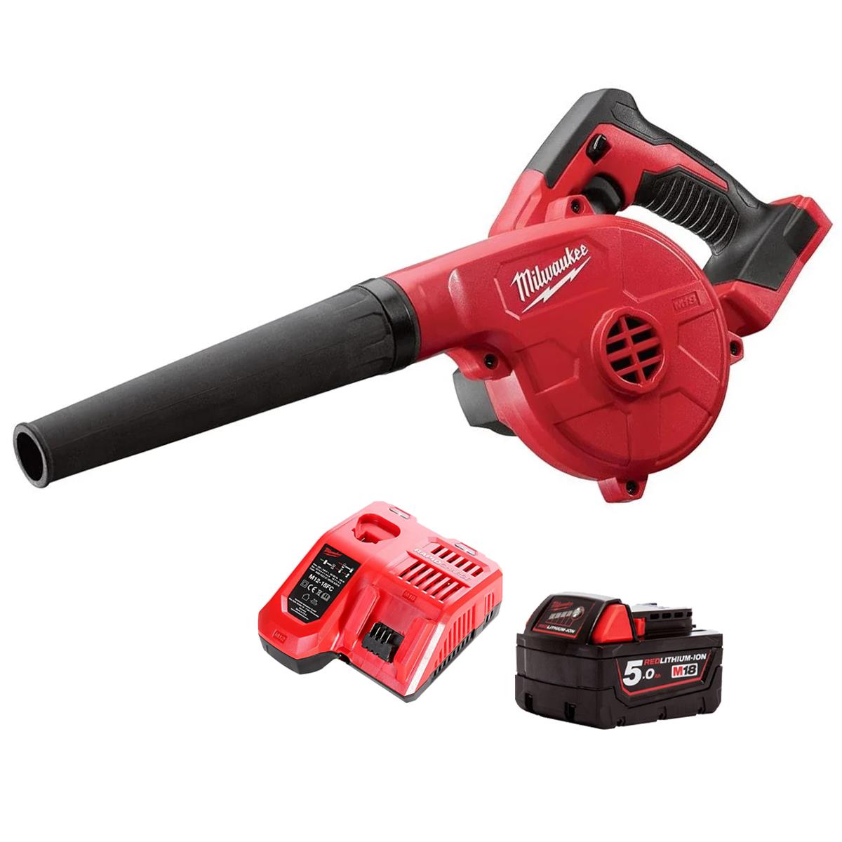 Milwaukee M18BBL-0 18V Compact Blower With 1 x 5.0Ah Battery & Charger