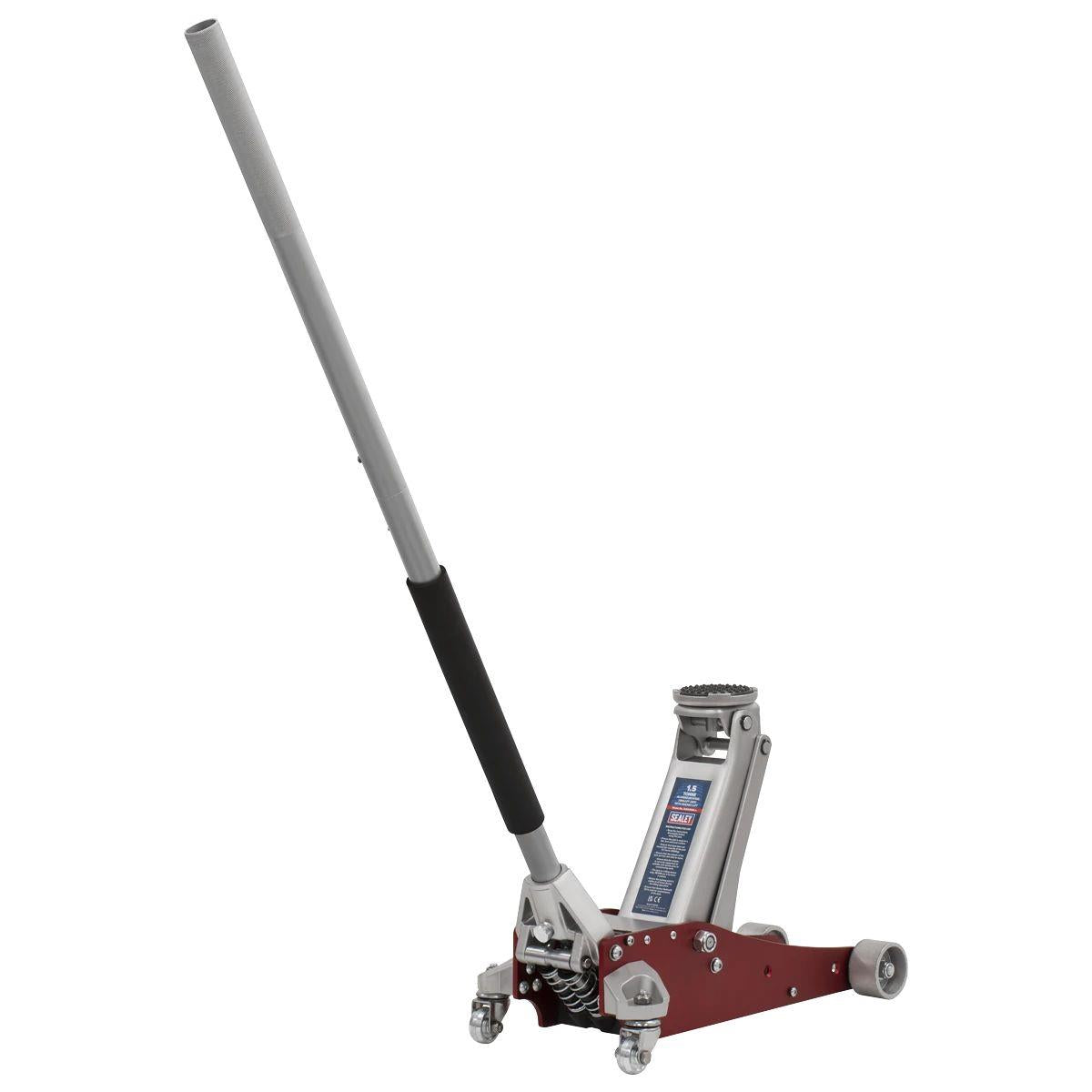 Sealey RJAS1500 Trolley Jack 1.5 Tonne Ton Aluminium Steel Rocket Lift Low Entry