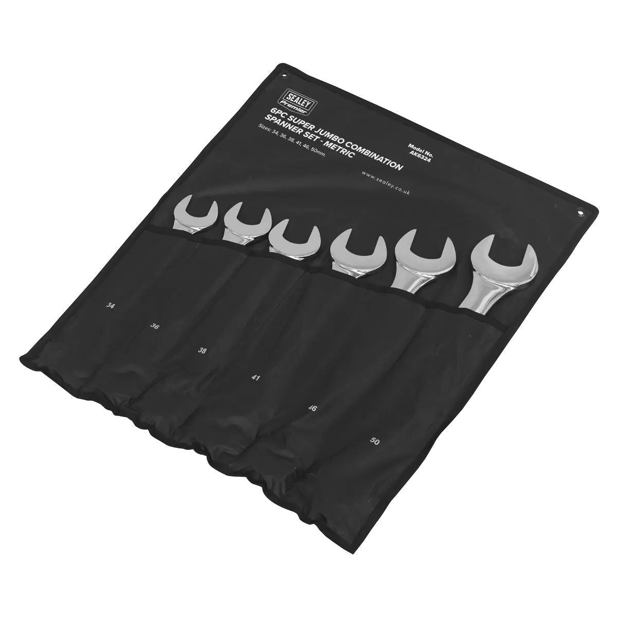 Sealey AK6324 Super Jumbo Combination Spanner 6pc Set