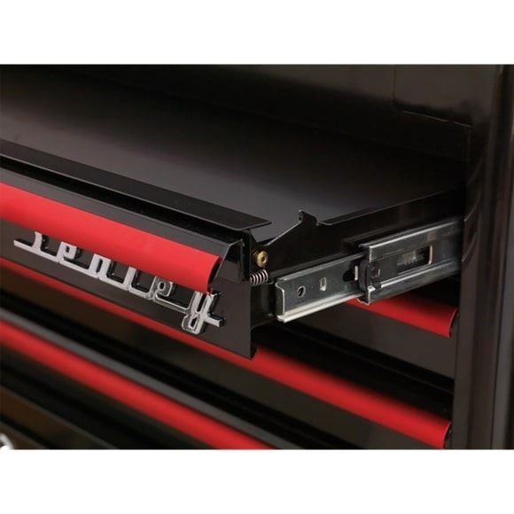 Sealey AP28104BR Topchest 4 Drawer Retro Style Black with Red