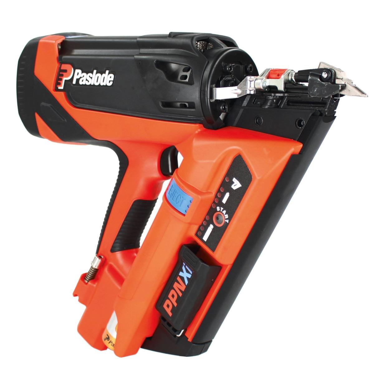Paslode PPNXi 7.4V First Fix Gas Positive Placement Angled Nailer with 1 x 2.1Ah Battery, Charger & Case 019790