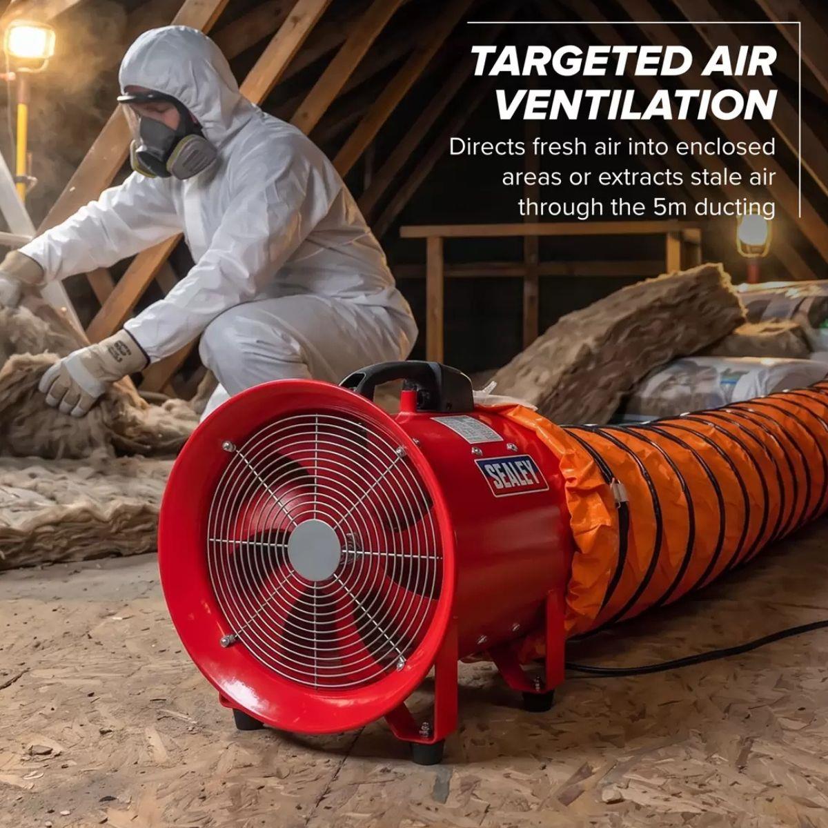 Sealey VEN300 Portable Ventilator 300mm with 5m Ducting