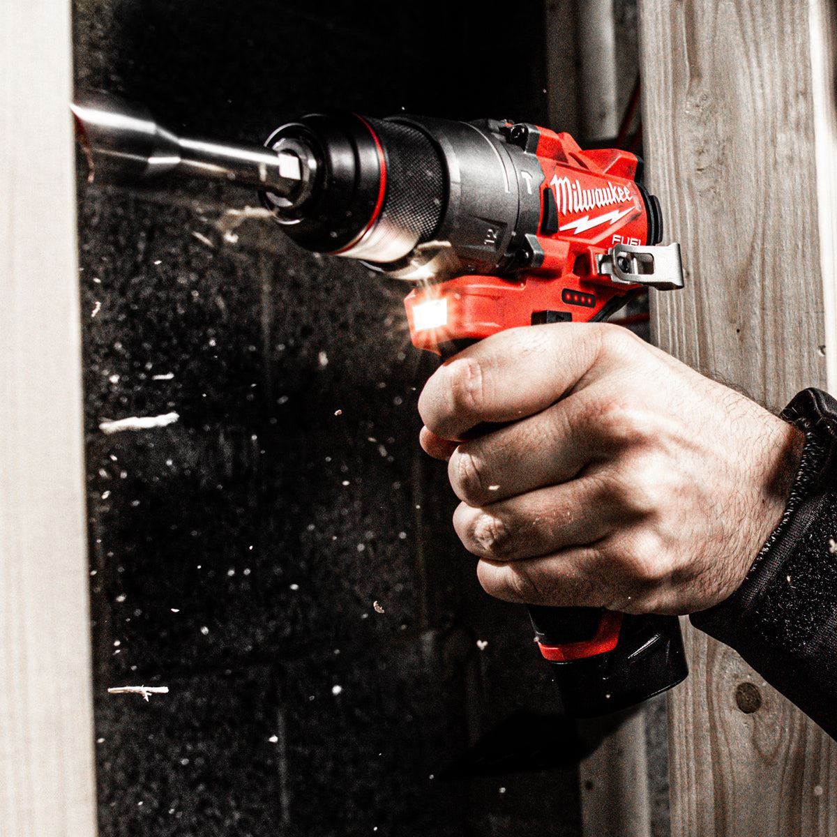 Milwaukee M12FPP2A2-602X 12V Fuel Brushless Combi Drill & Impact Driver with 2 x 6.0Ah Batteries Charger & Empty Tool Box (Without Inlay)