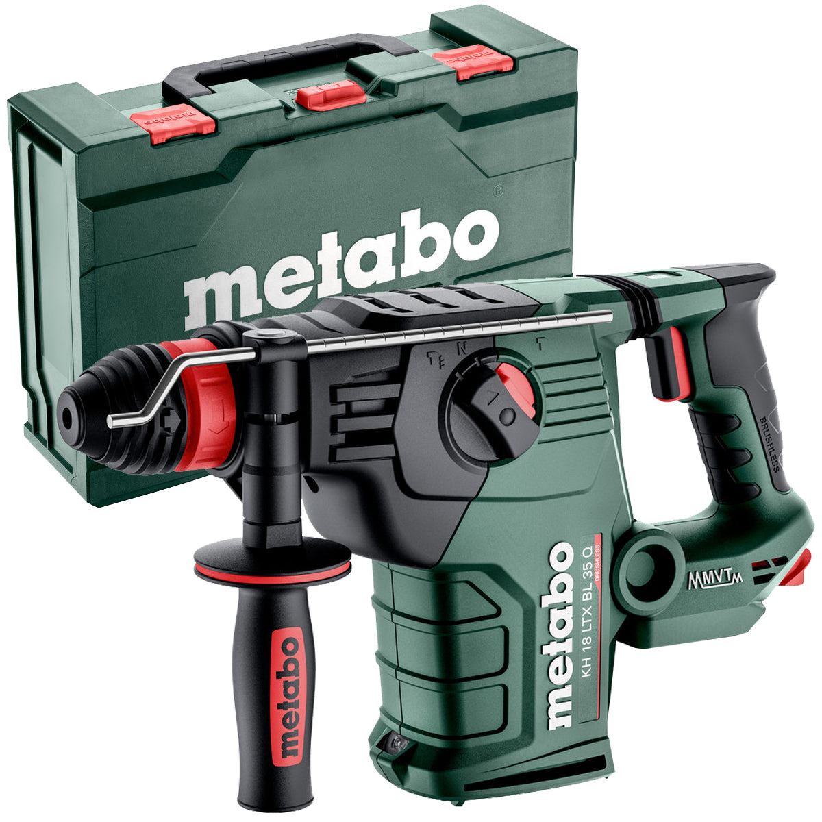Metabo KH 18 LTX BL 35 Q 18V Brushless 3 Mode SDS+ Rotary Hammer Drill with 1 x 4.0Ah Battery Charger & Metabox