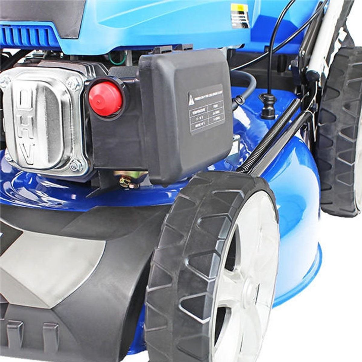 Hyundai HYM510SP 51cm Self-Propelled Petrol Lawnmower, Mulch, Rear & Side Discharge, Hose Connector