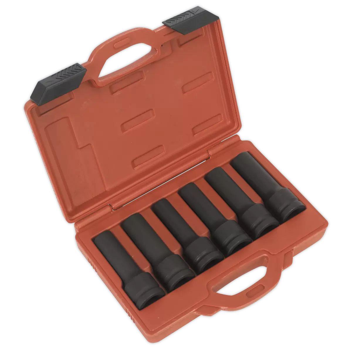 Sealey SX099 Impact & TRX-Star Female Deep Socket Set 3/4 Inch Sq Drive 12-Point 6pc