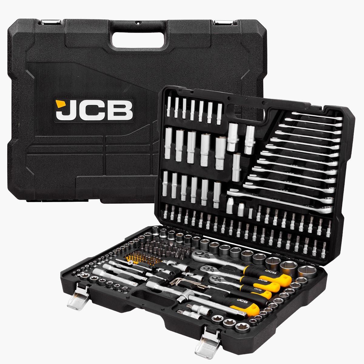 JCB 38841 216 Piece Socket and Bit Set Chrome Vanadium Steel