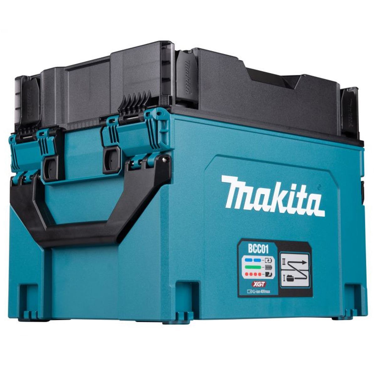 Makita BCC01 40V XGT Battery Charging Makpac Case With 4 x Batteries