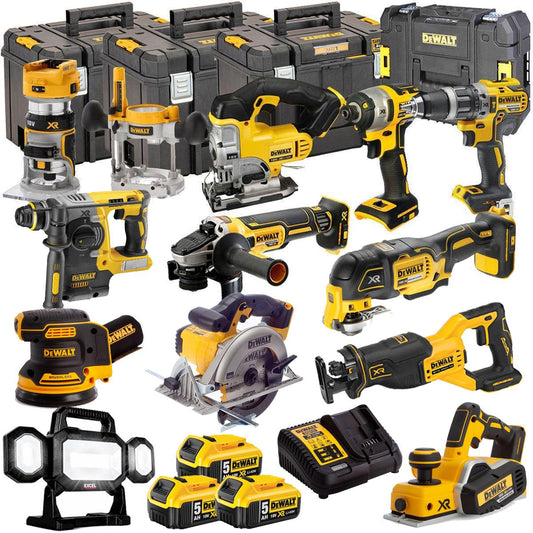 Dewalt 18V 12 Piece Power Tool Kit with 3 x 5.0Ah Batteries T4TKIT-4825