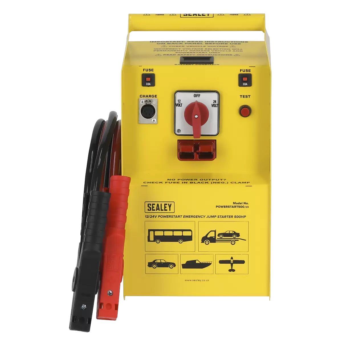 Sealey POWERSTART500 12/24V Power Start Emergency Jump Starter 500hp