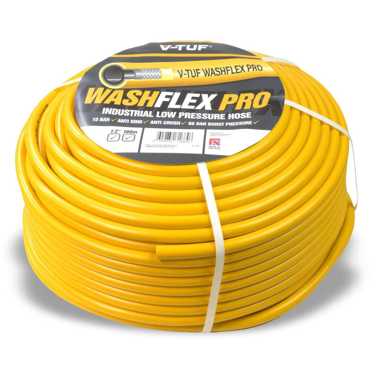 V-TUF BF12100 Washflex Pro Water Supply Hose 100m, 1/2