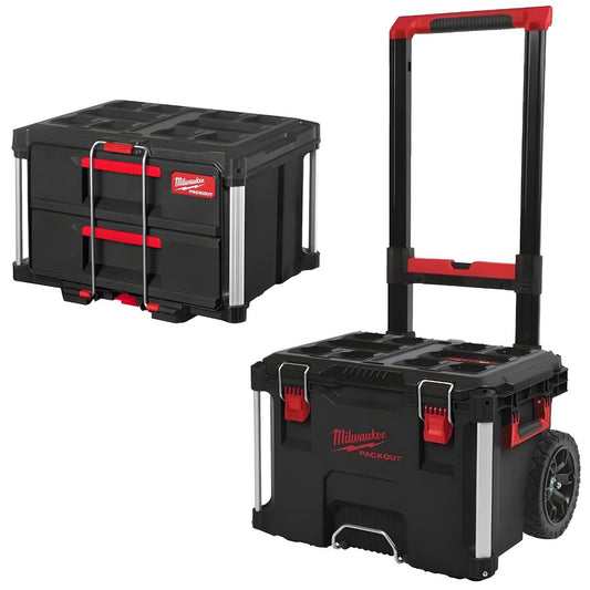 Milwaukee Packout Trolley Case With 2 Drawer Tool Box