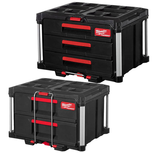 Milwaukee Packout 3 Drawer Tool Box with 2 Drawer Tool Box