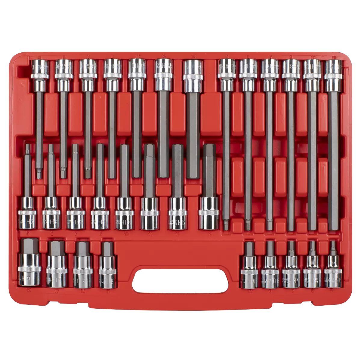 Sealey AK2196 Hex Socket Bit Set 30pc