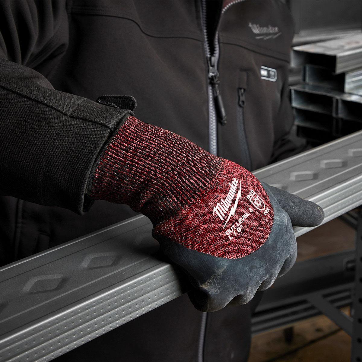 Milwaukee Safety Glasses & Winter Cut C Gloves Size 8/M, 11/XXL Combo Kit