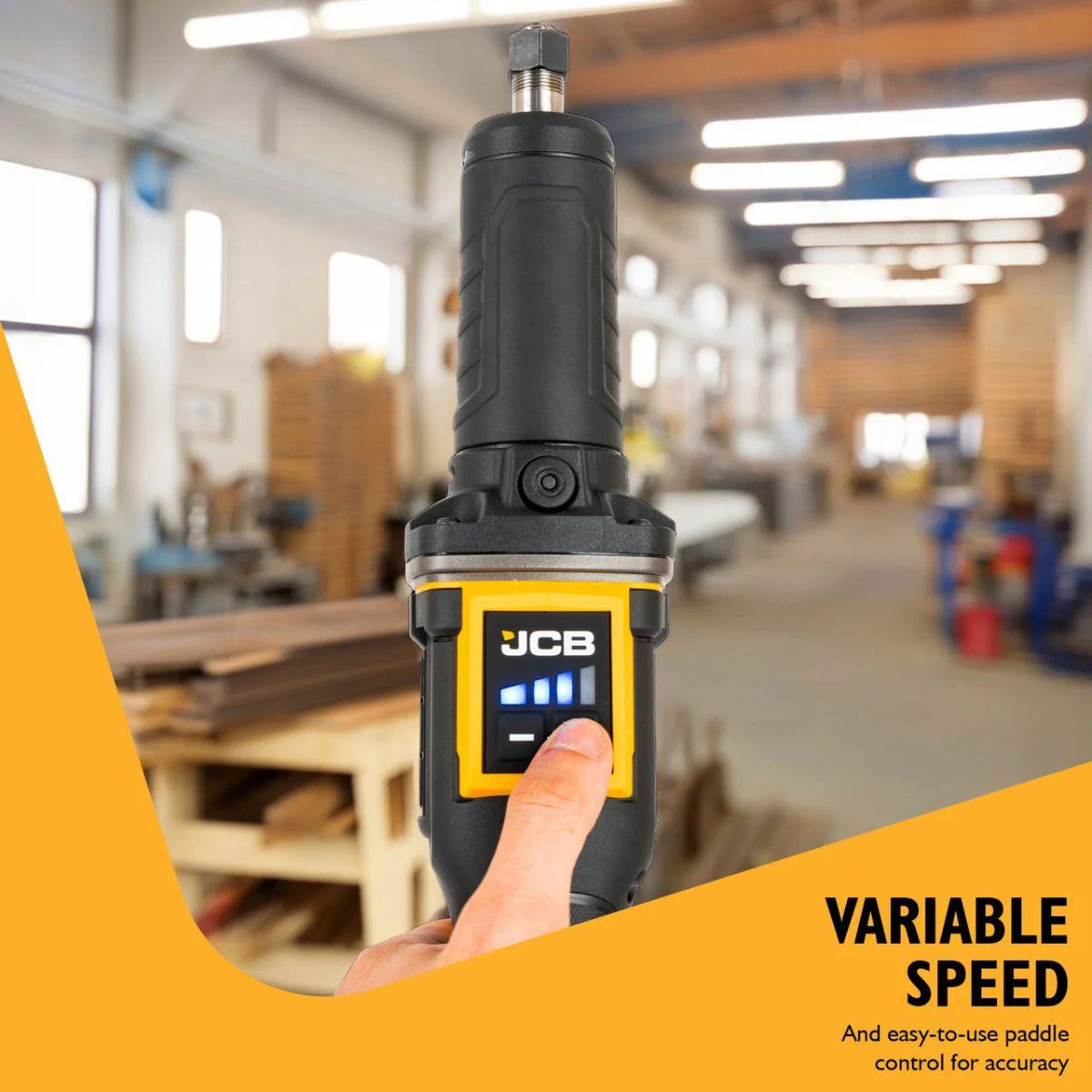 JCB-18PFAG-125 18V Brushless Flat Head Angle Grinder 125mm with Paddle Switch Body Only