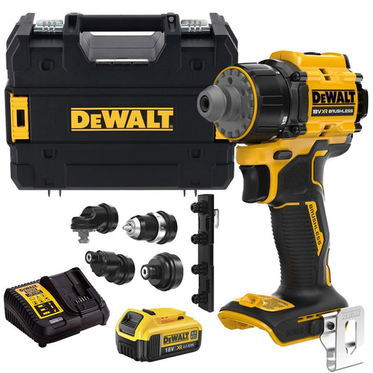 Dewalt DCD803NT-XJ 18V XR Brushless Multi-Head Drill Driver With 1 x 4.0Ah Battery Charger & Case