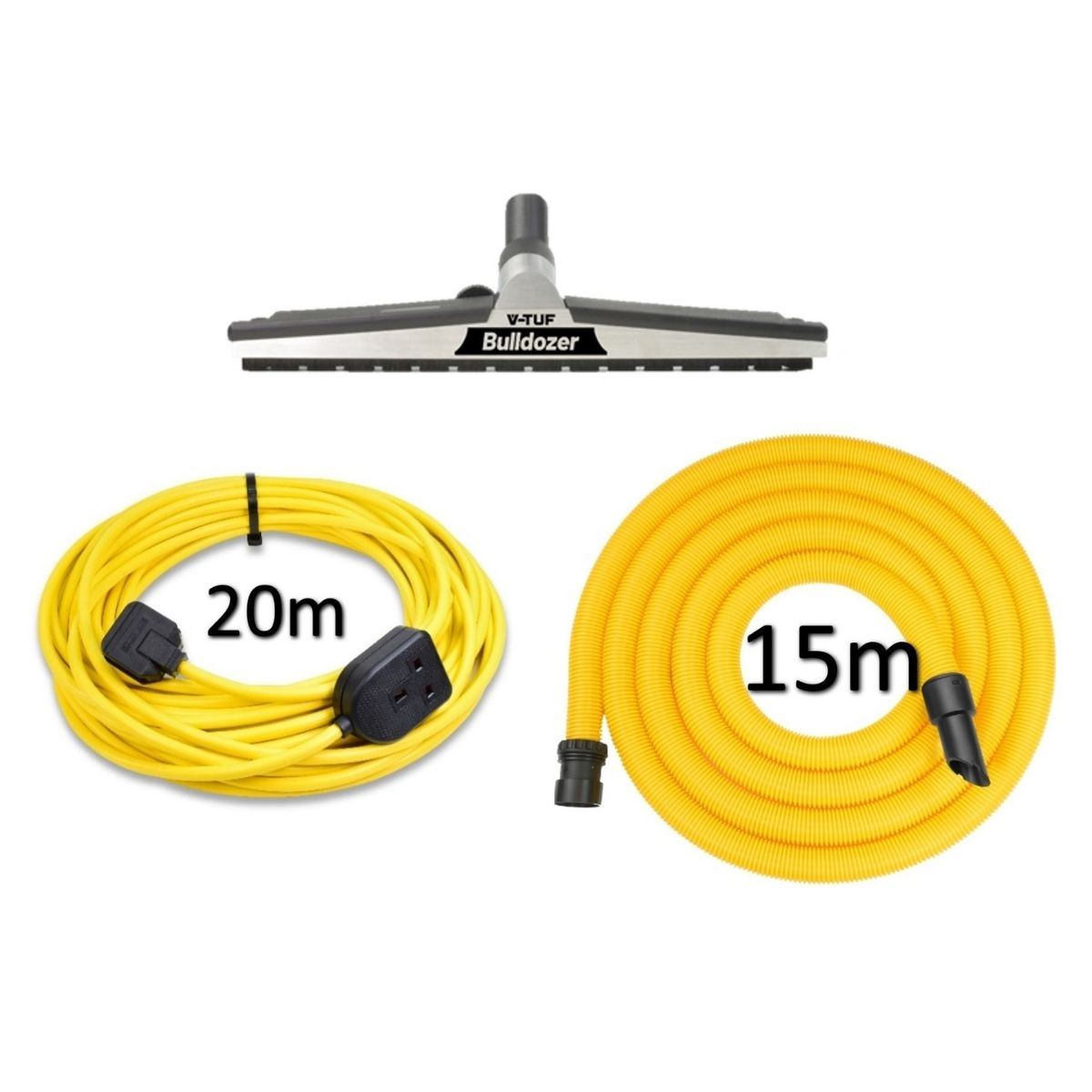 V-TUF GSC38-240V 38mm Long Reach Warehouse & Grain Store Cleaning Kit Fits 240V Machines With 38mm Poles