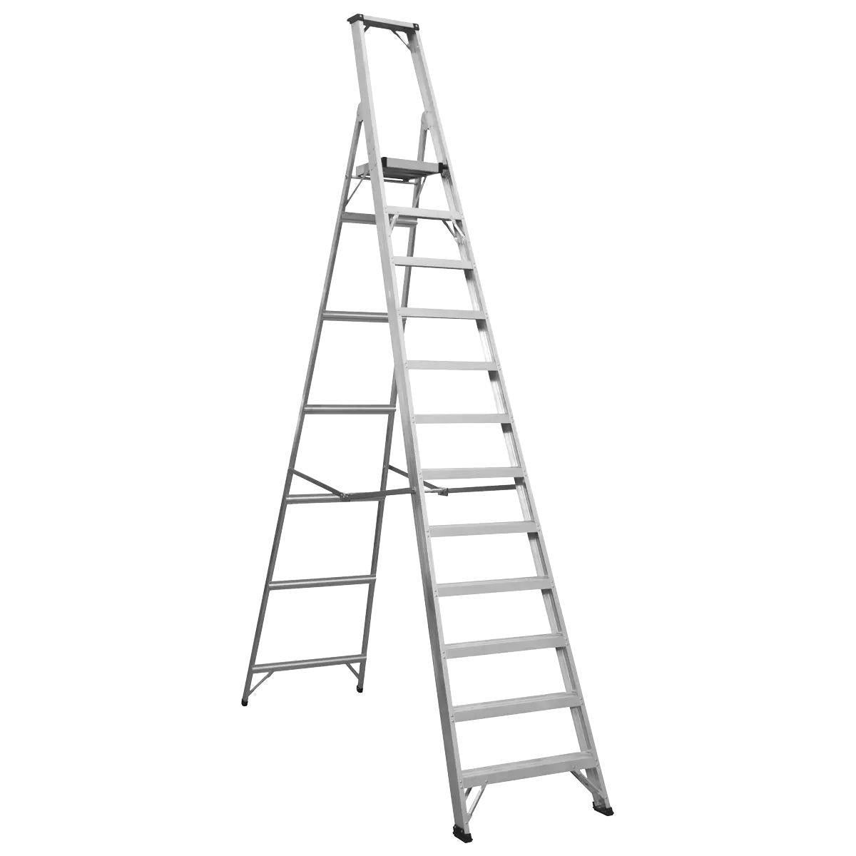 Sealey AXL12 Aluminium Step Ladder 12-Tread