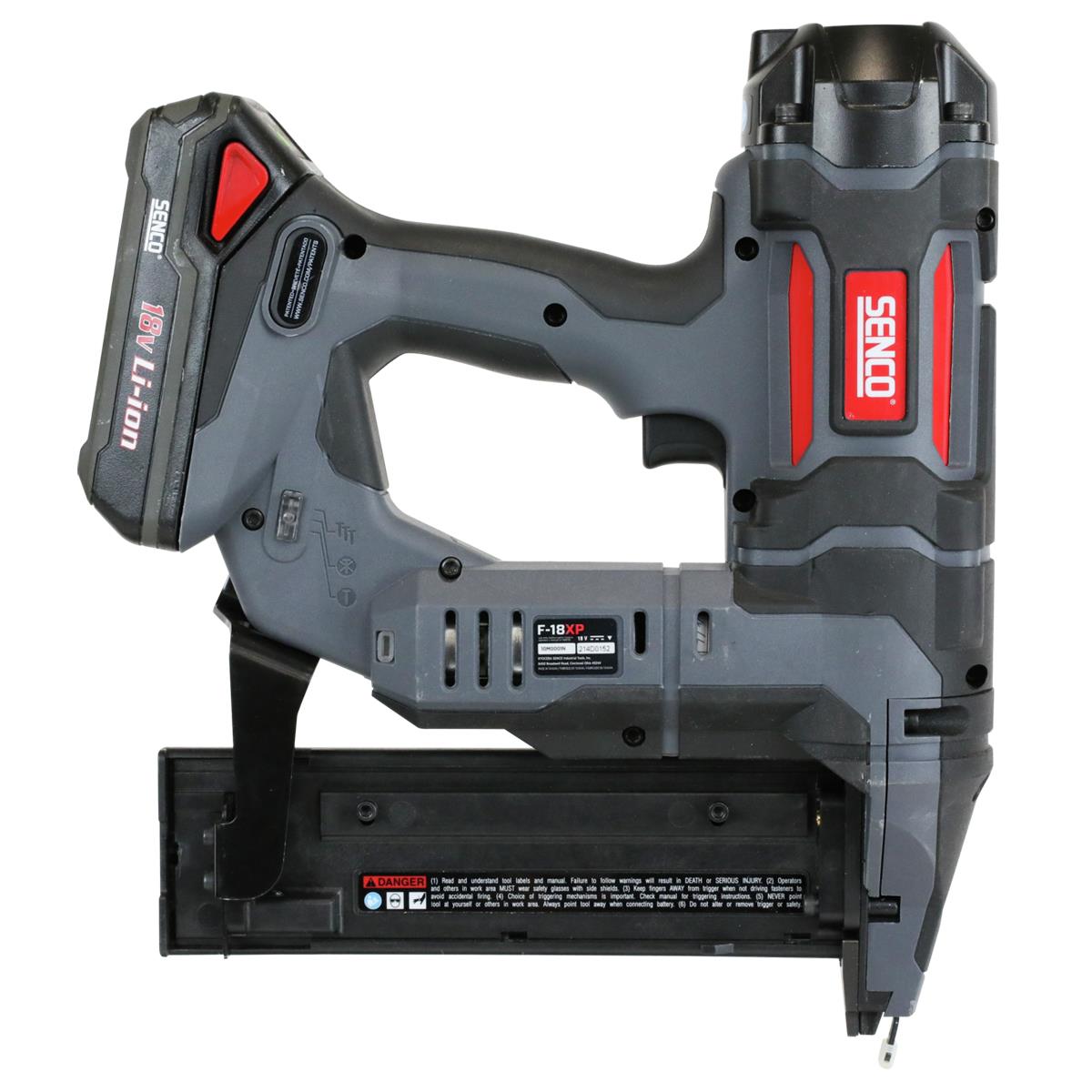 Senco 10M7001N 18V F-18XP Fusion 18G Brad Nailer with 1 x 1.5Ah Battery, Charger & Case