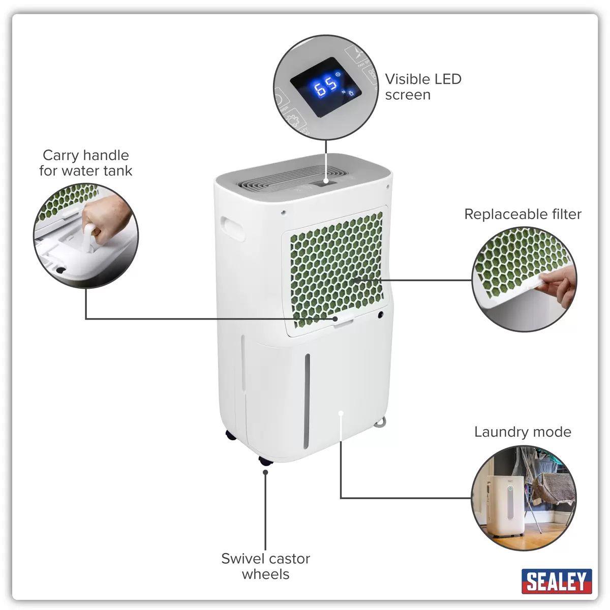Sealey SDH20 Dehumidifier 20ltr 230V