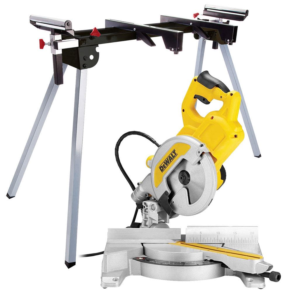 DeWalt DWS777-GB 216mm XPS Crosscut Sliding Compound Mitre Saw 1800W 240V With Leg Stand