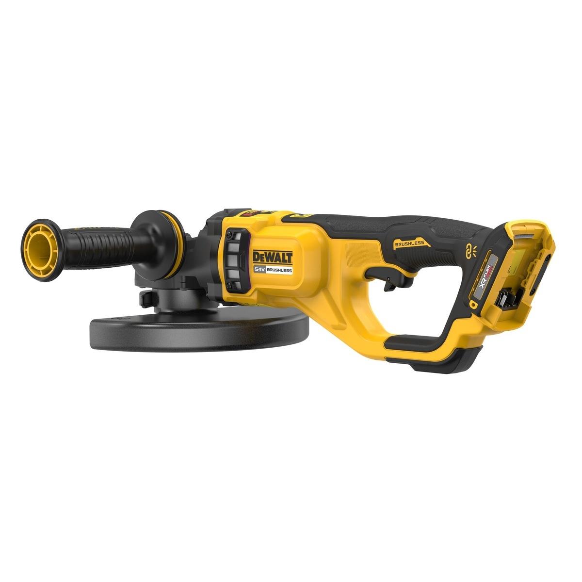 Dewalt DCG460NK-XJ 54V XR Flexvolt Brushless Angle Grinder With 1 x 2.0Ah/6.0Ah Battery Charger & Case