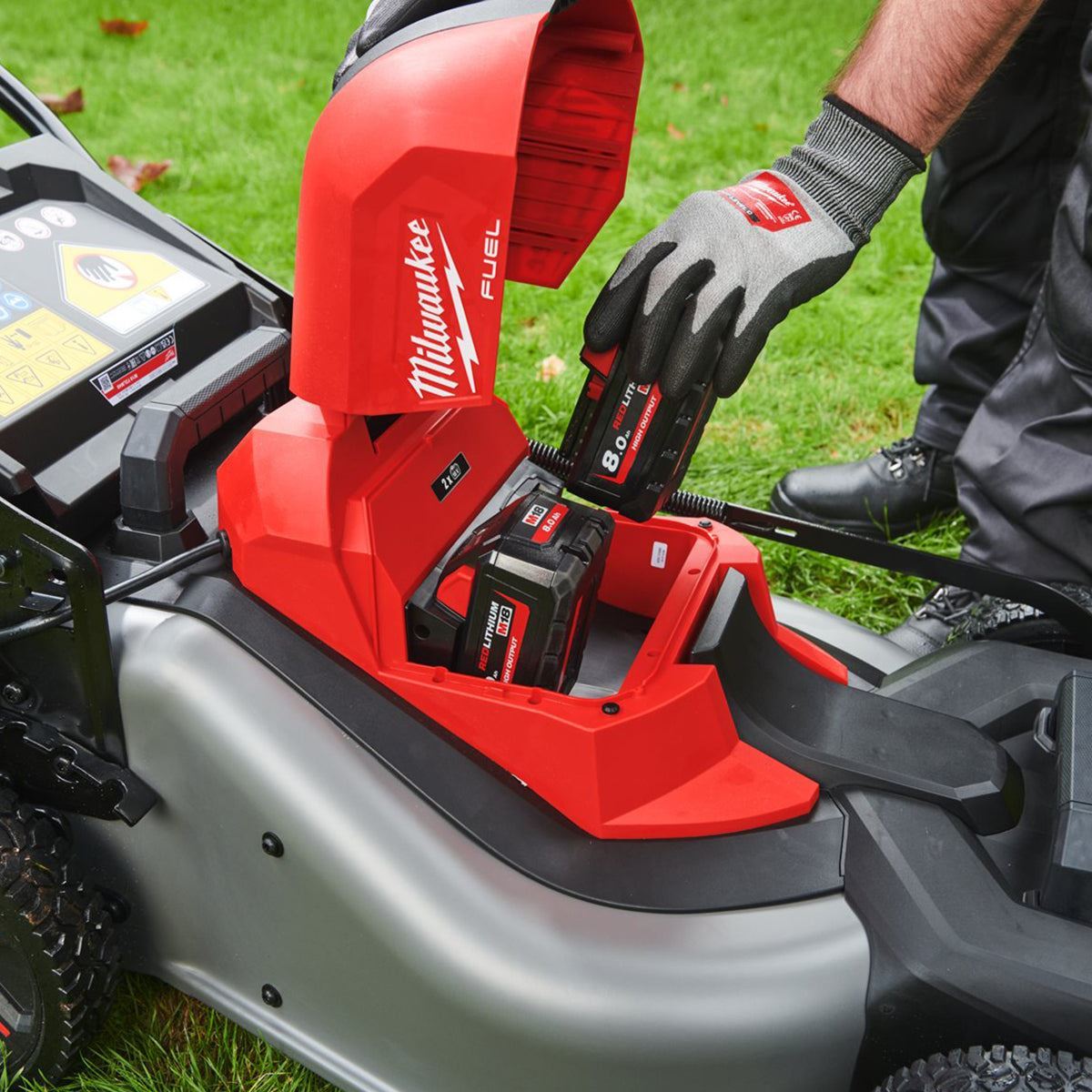 Milwaukee M18F2LM46-802 36V Fuel 46cm Brushless Self Propelled Lawn Mower with 2 x 8.0Ah Battery & Dual Bay Super Charger 4933499216