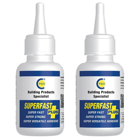 C-TEC 20ml SuperFast Plus Extra Strong Adhesive Glue Pack of 2