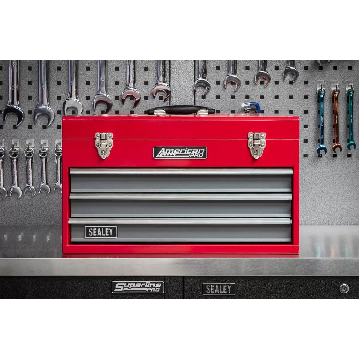 Sealey AP9243BB Tool Chest 3 Drawer Portable with Ball-Bearing Slides