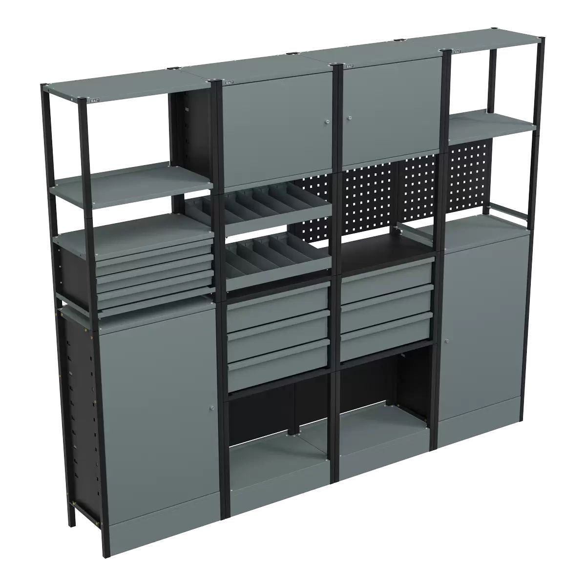 Sealey APMRSTACK2 Modular Racking System Combo 2.32m Durable and Versatile Storage Solution for Workshop