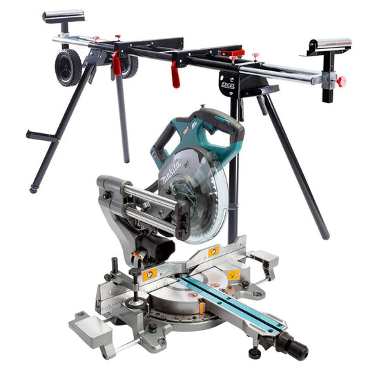 Makita LS002GZ01 40V XGT Brushless Sliding Compound Mitre Saw with Universal Folding Stand