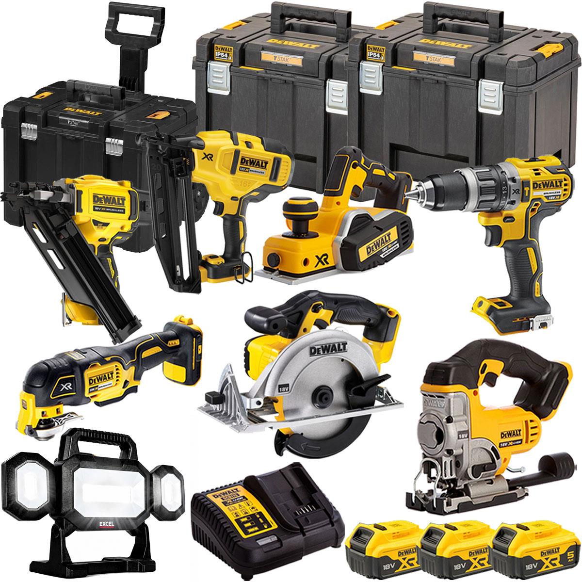 Dewalt DCK665P3T20 18V 8 Piece Power Tool Kit with 3 x 5.0Ah Batteries