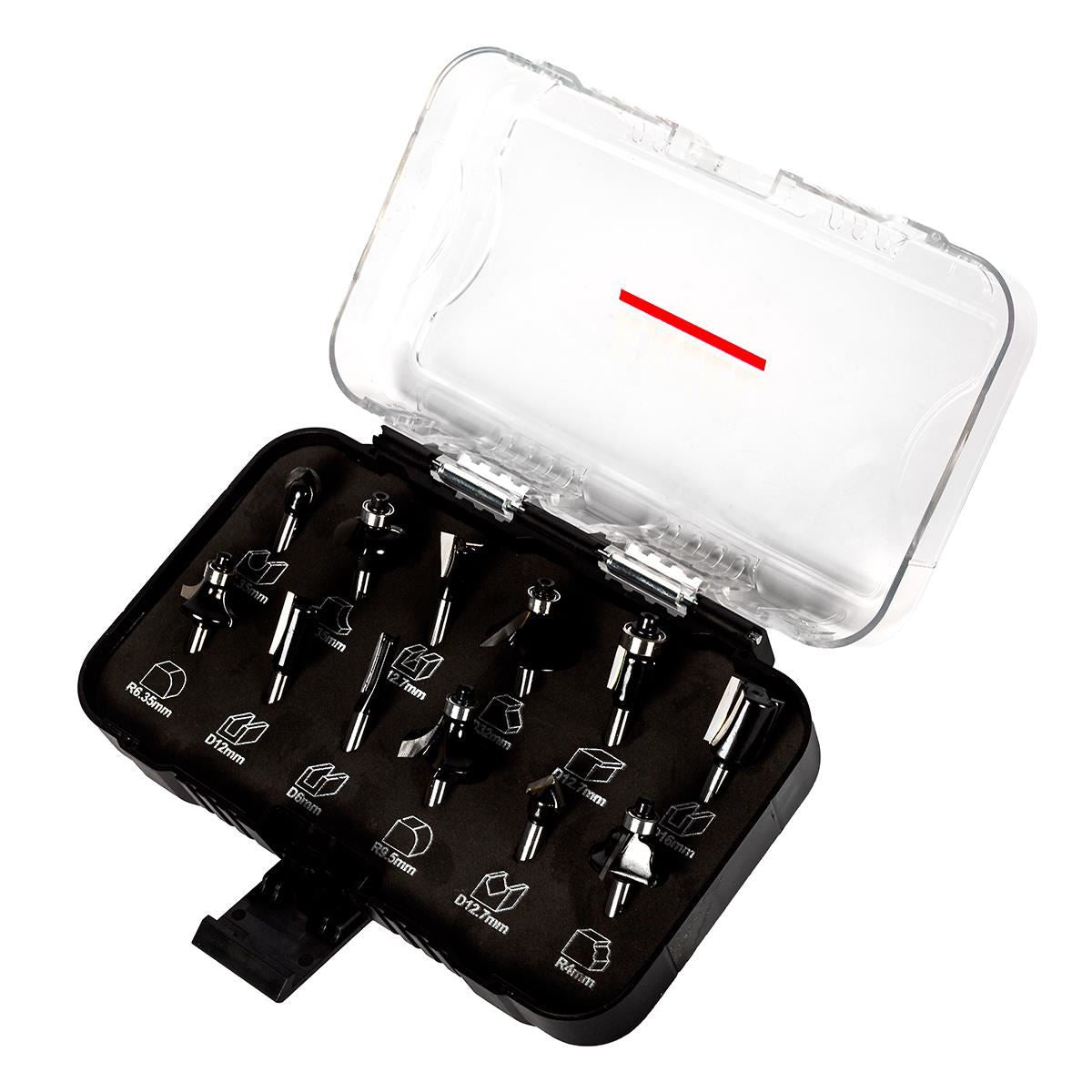 Excel 1/4in Shank TCT Router Cutter Bit 12 Piece Set