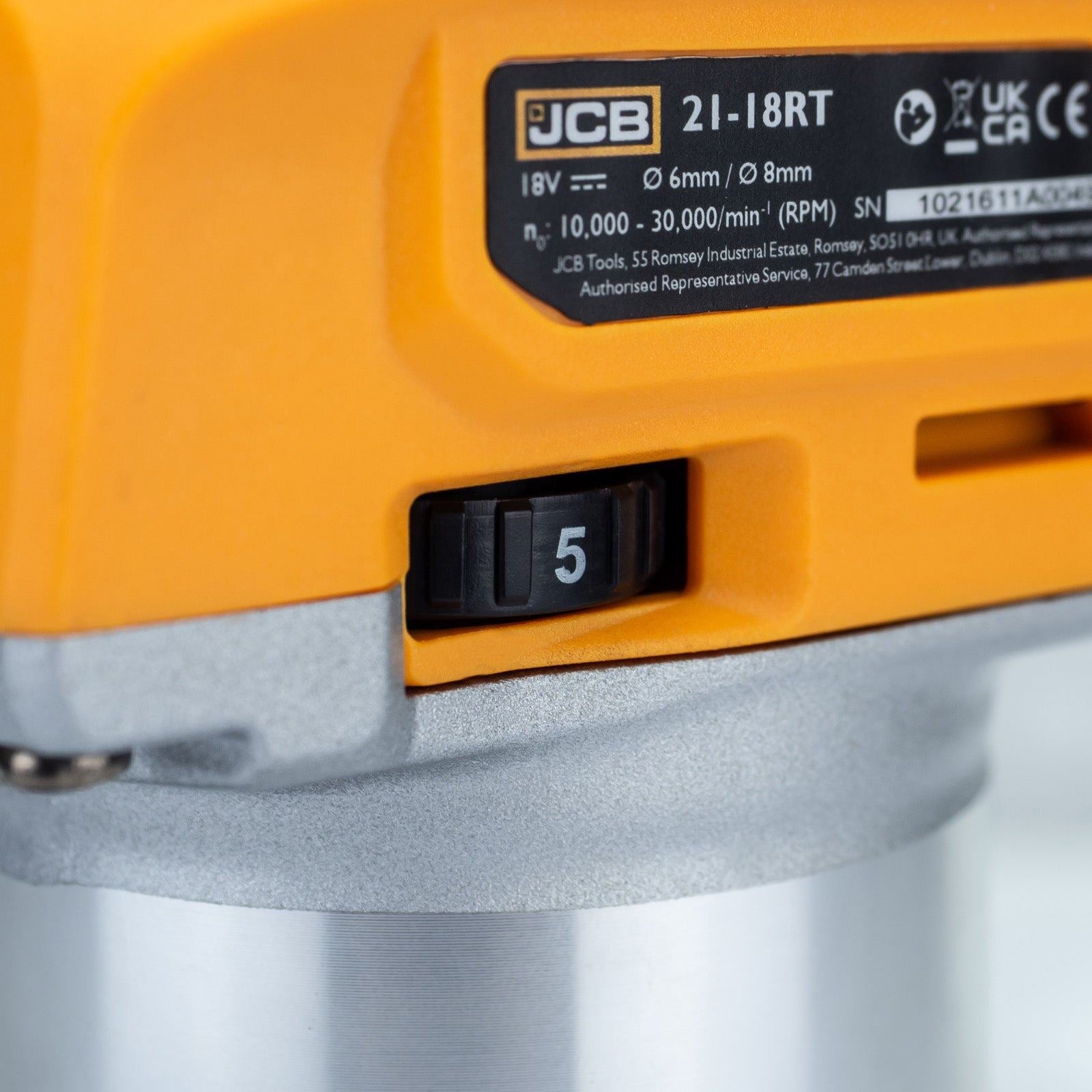 JCB 21-18RT-B 18V Brushless Trimmer Router Unit, 3/8