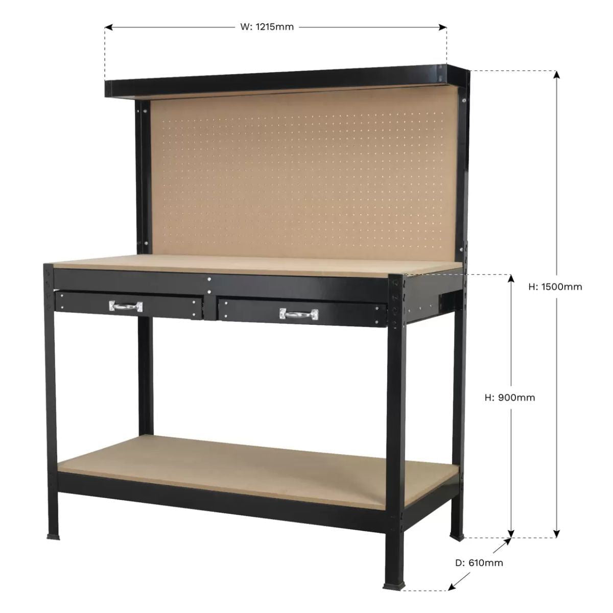 Sealey AP12600 1.2m Workstation with Drawers