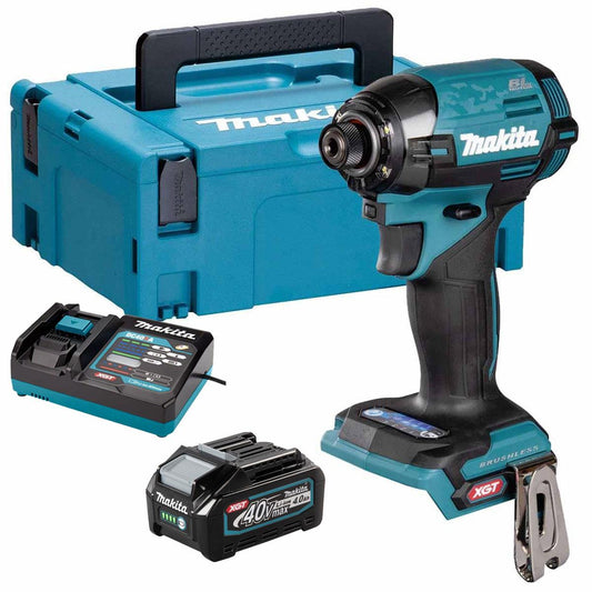 Makita TD002GZ04 40V Max XGT Brushless  Impact Driver With 1 x 4.0Ah Battery Charger & Case