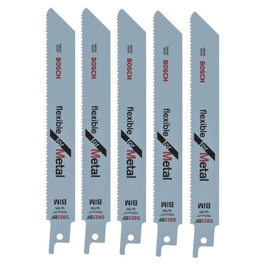 Bosch S922BF Reciprocating Saw Blade For Metal Pack of 5 - 2608656014
