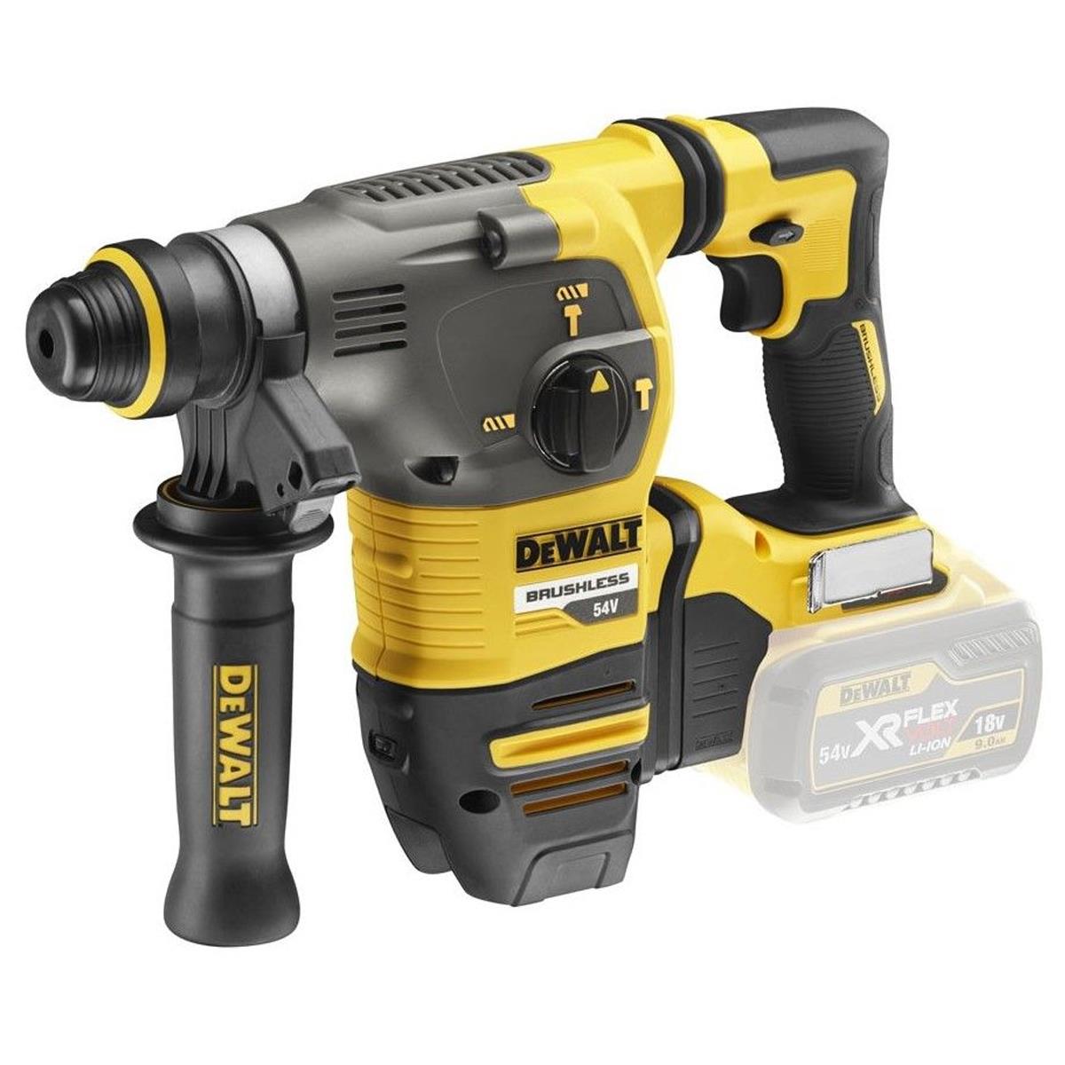 Dewalt DCH333T2-GB 54V XR FlexVolt Brushless SDS+ Hammer Drill with 2 x 6.0Ah Battery, Charger & Case