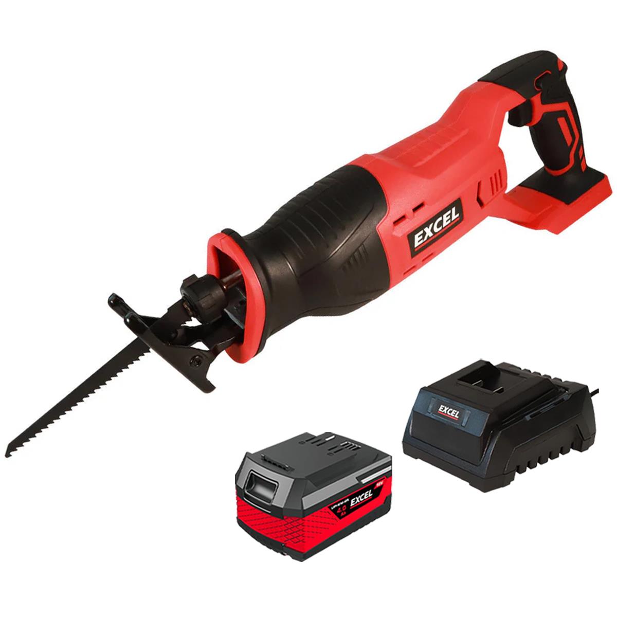 Excel 18V Quick Change Reciprocating Saw with 1 x 4.0Ah Battery & Fast Charger
