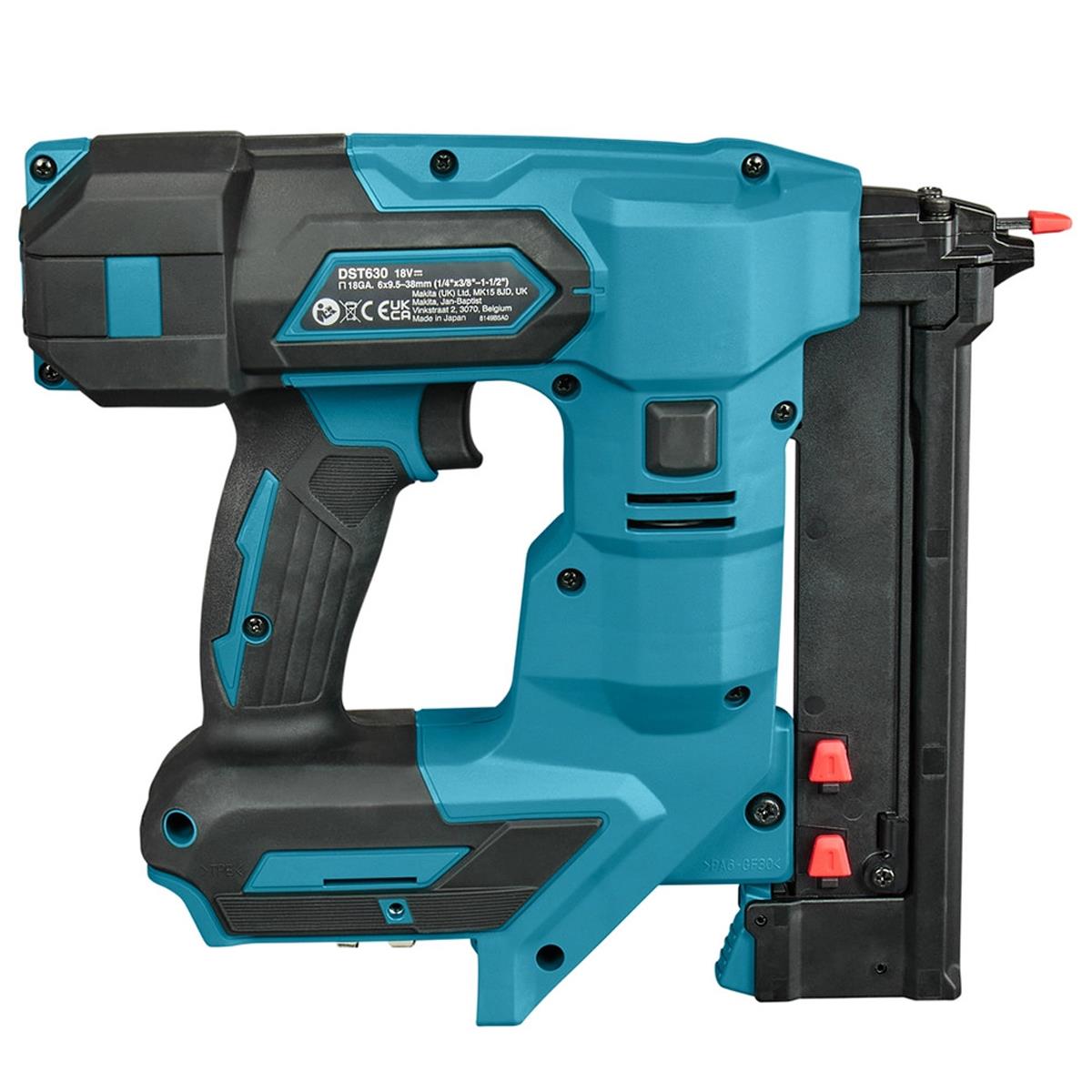 Makita DST630Z 18V LXT Brushless 18G Narrow Crown Stapler with 1 x 6.0Ah Battery & Charger