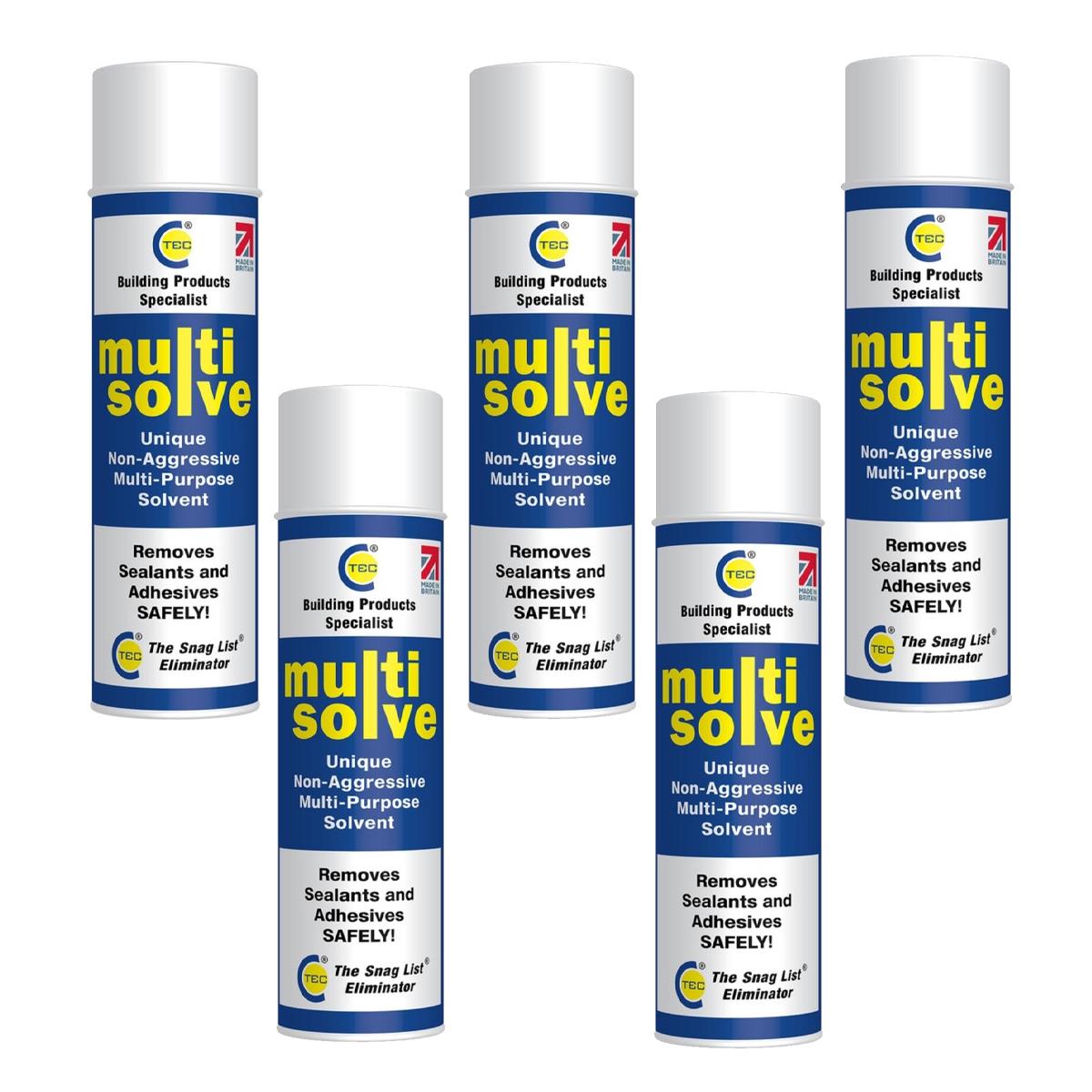 C-TEC 500ml Multisolve Multi-Purpose Cleaning & Degreasing Solvent Pack of 5