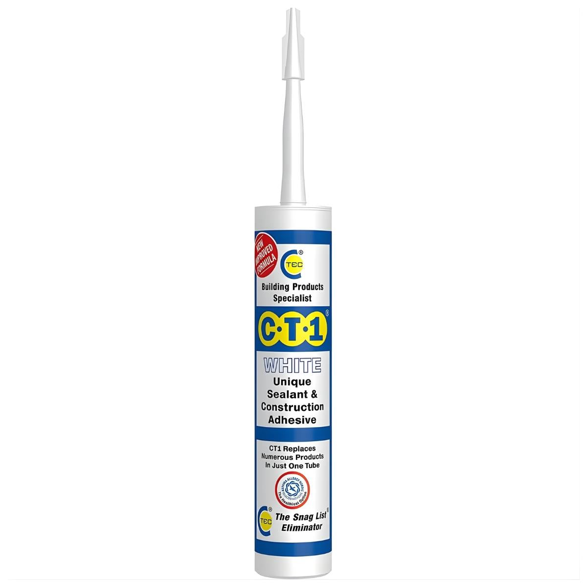 C-TEC CT1 290ml Unique Sealant & Construction Adhesive CT1535206 - White