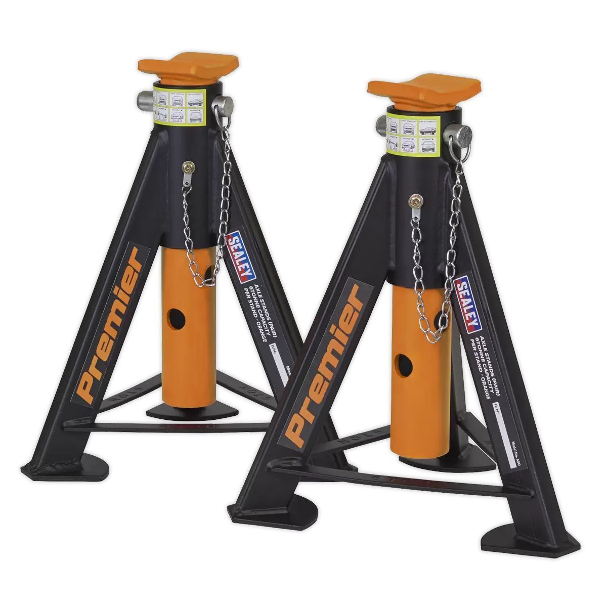 Sealey AS6O Axle Stands 6 Tonne Capacity per Stand