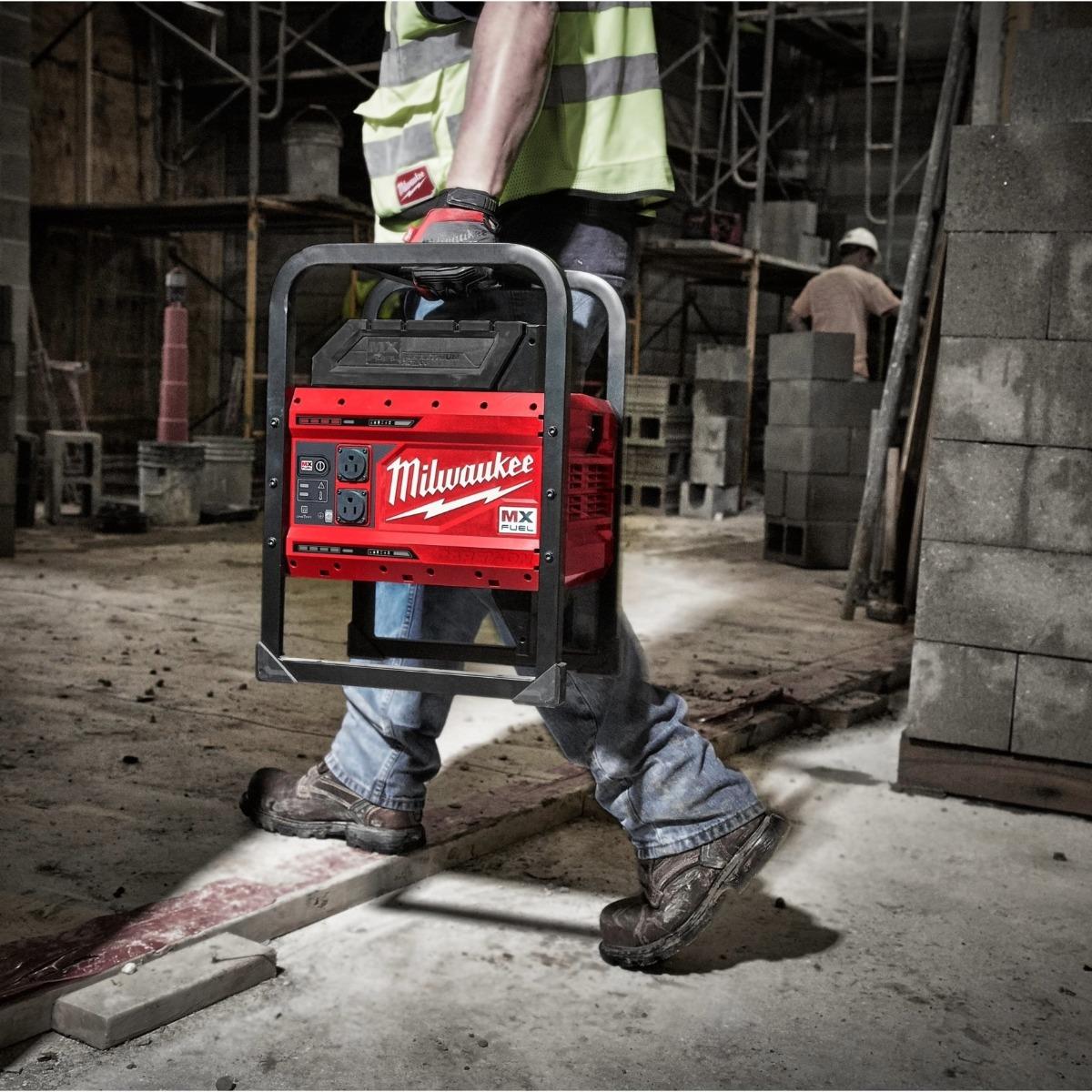 Milwaukee MXFPS-602 UK 110V MX FUEL Power Source with 2 x 6.0Ah MX FUEL Redlithium Batteries 4933479268