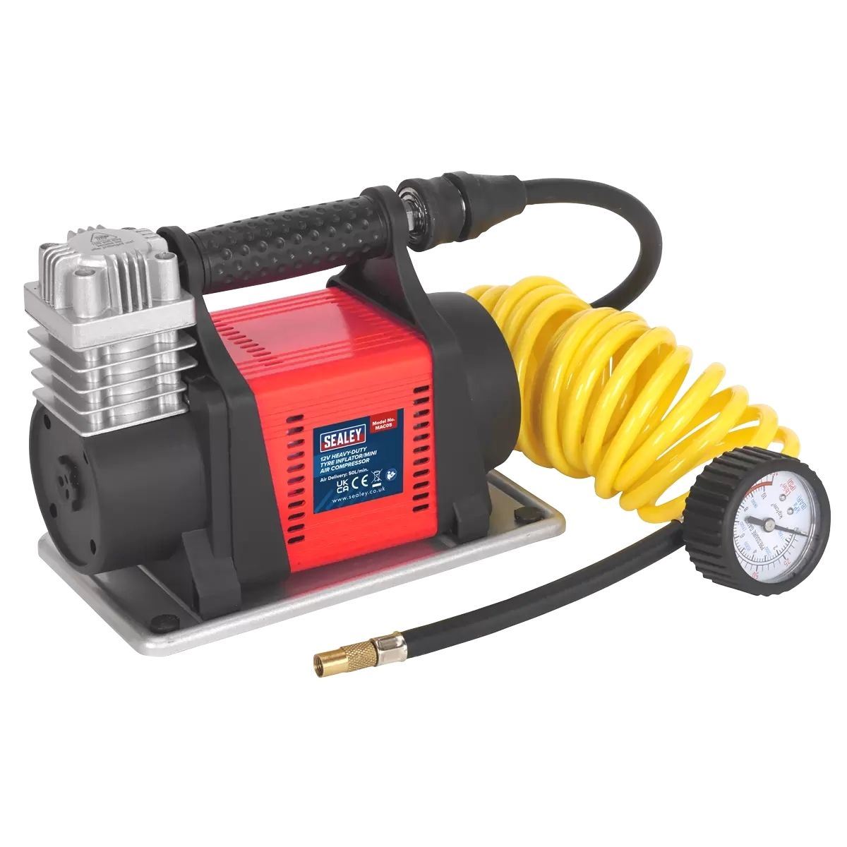 Sealey MAC05 12V Tyre Inflator/Mini Air Compressor Heavy-Duty