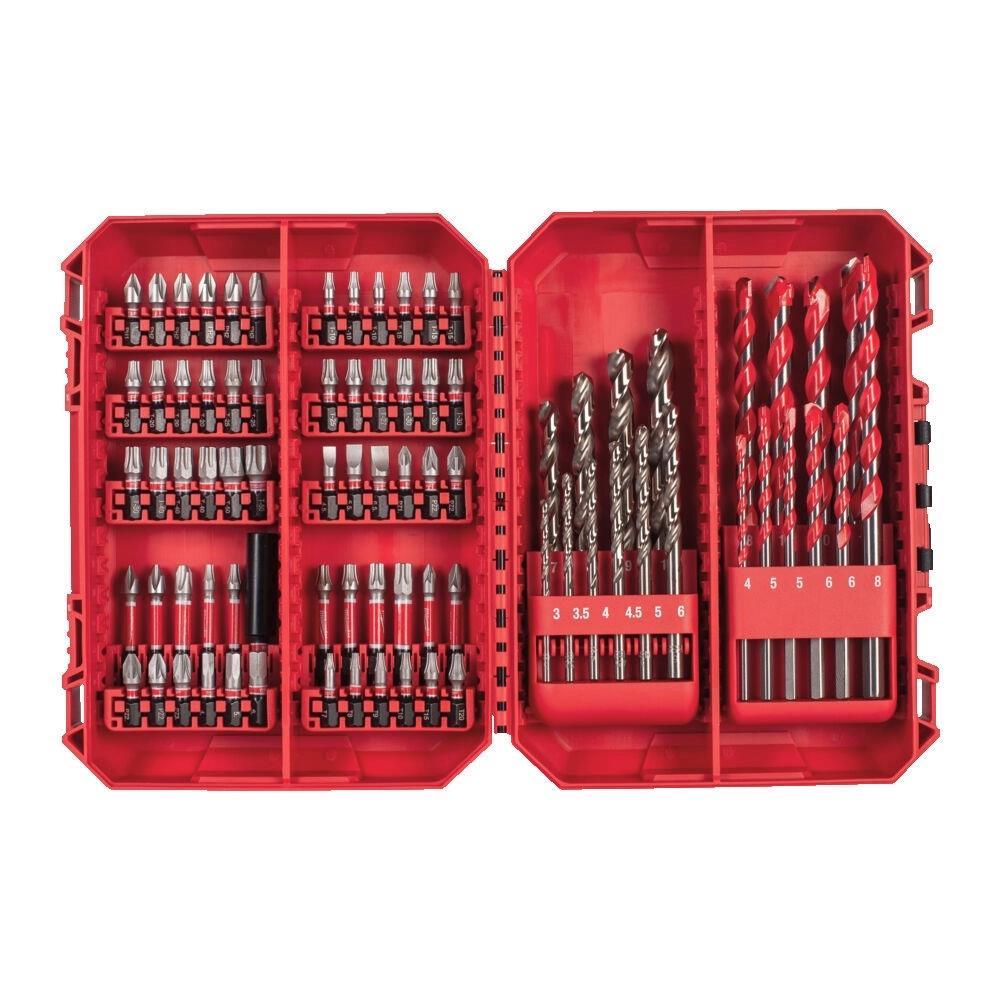 Milwaukee M18FPP6P3-504B 18V Brushless 6 Piece Power Kit with 4 x 5.0Ah Battery, Charger & 80 Piece Impact Duty Bit Set
