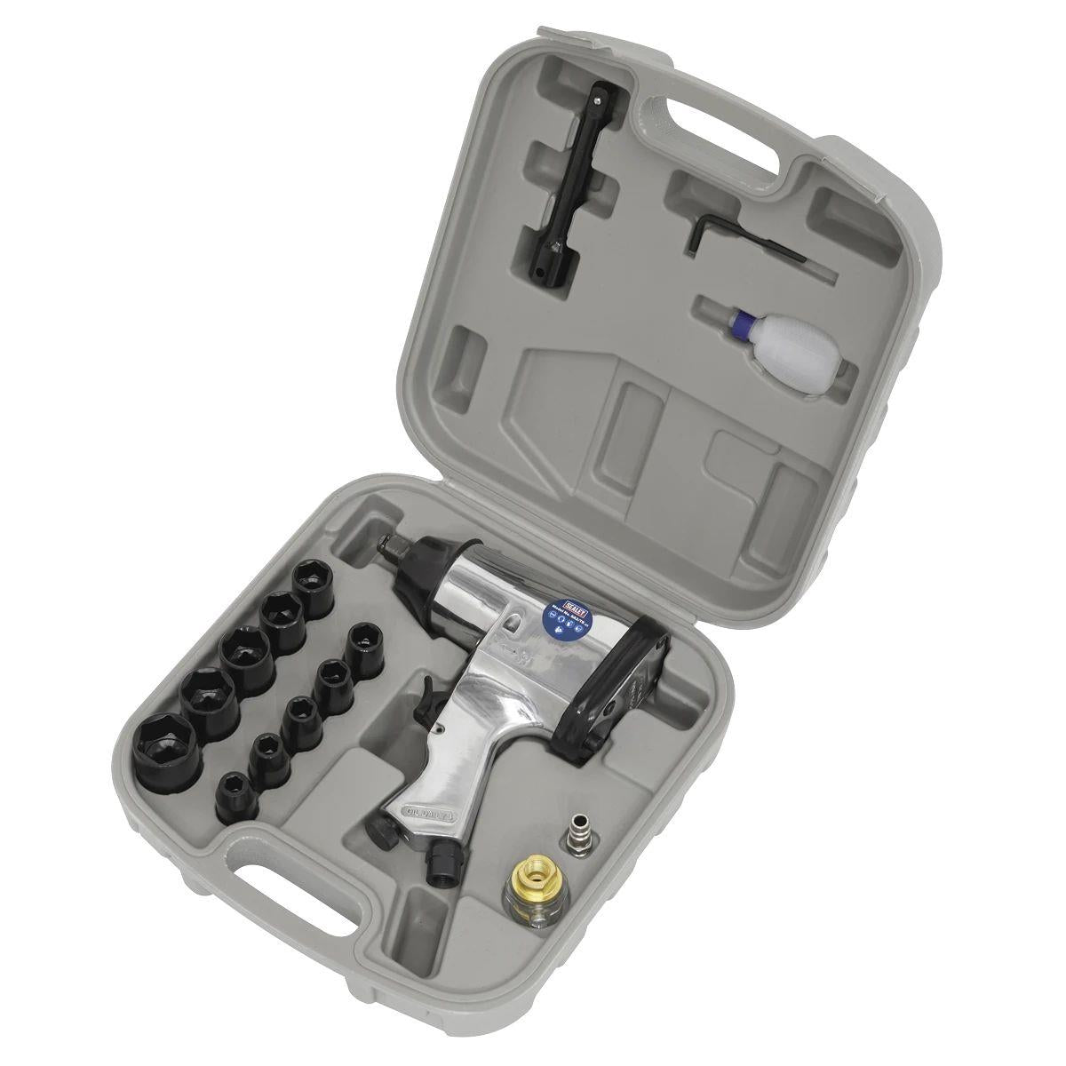 Sealey SA2/TS Air Impact Wrench Kit with Sockets 1/2 Inch Sq Drive