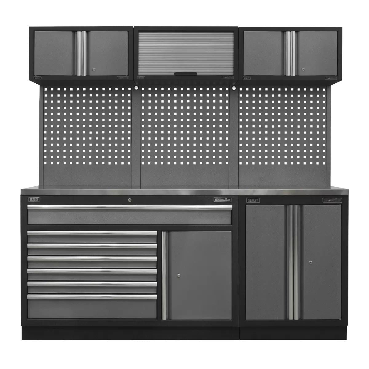 Sealey APMSSTACK11SS Superline Pro 2.04m Storage System Stainless Steel Worktop