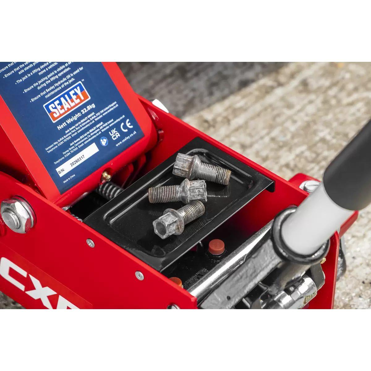Sealey 3500CXD Trolley Jack with Super Rocket Lift 3.5 Tonne